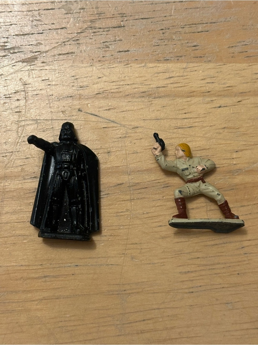 1982 Star Wars Mini Collection Diecast Kenner Figurines - Darth Vader and Luke